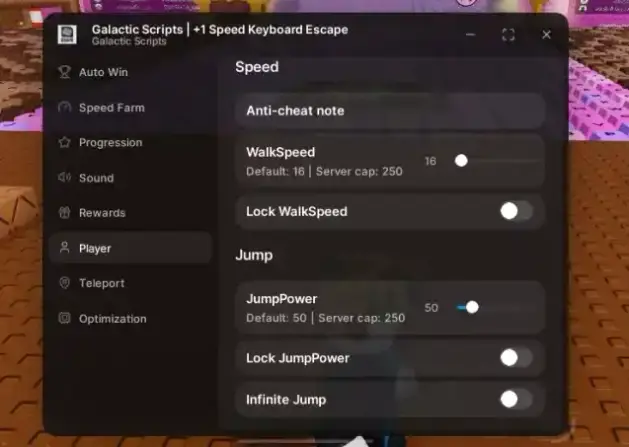 Galactic Hub - Чит +1 Speed Keyboard Escape [Авто Вин, WalkSpeed]